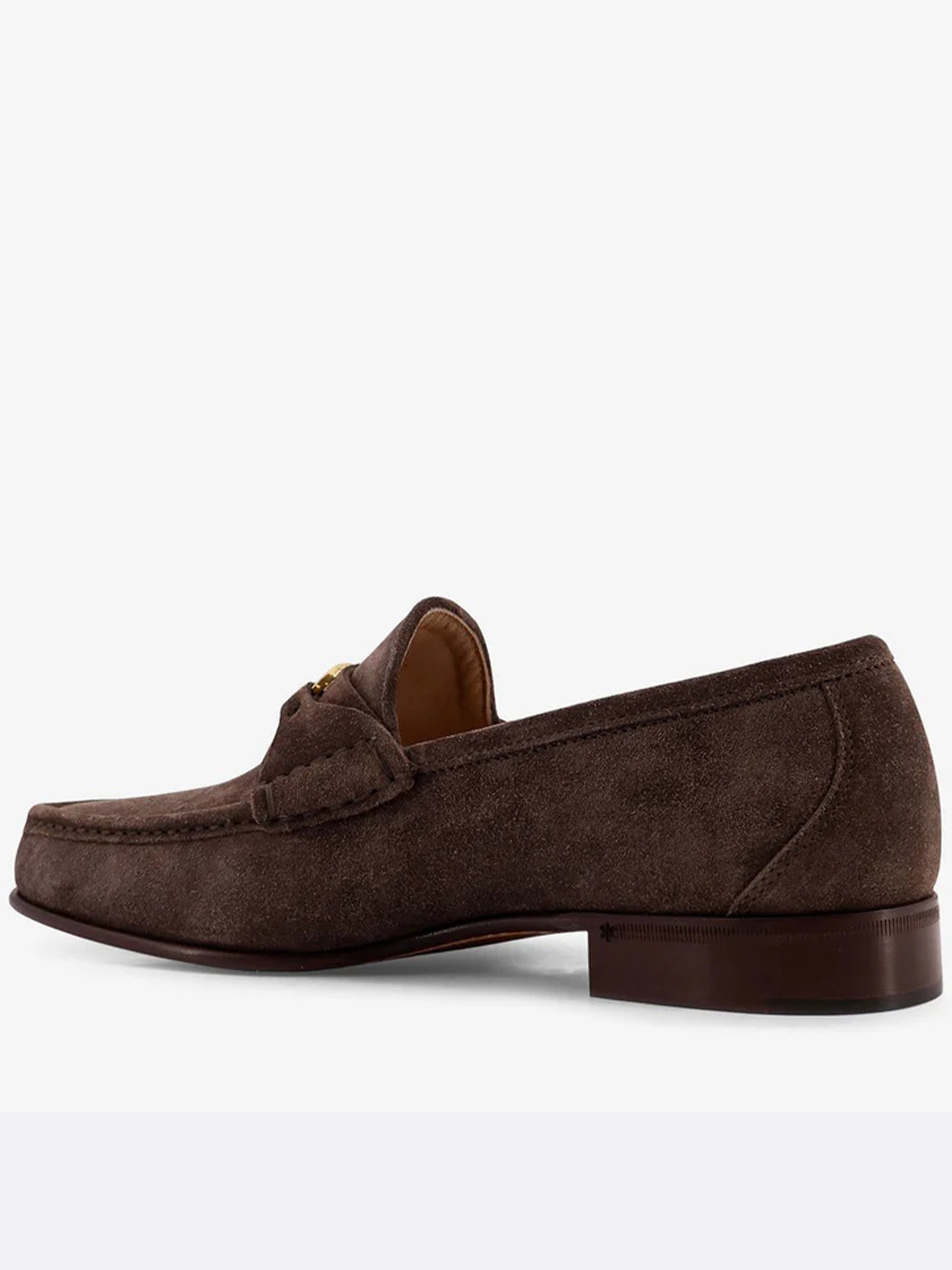 Brown Loafer Moccasin Toe Suede Loafers