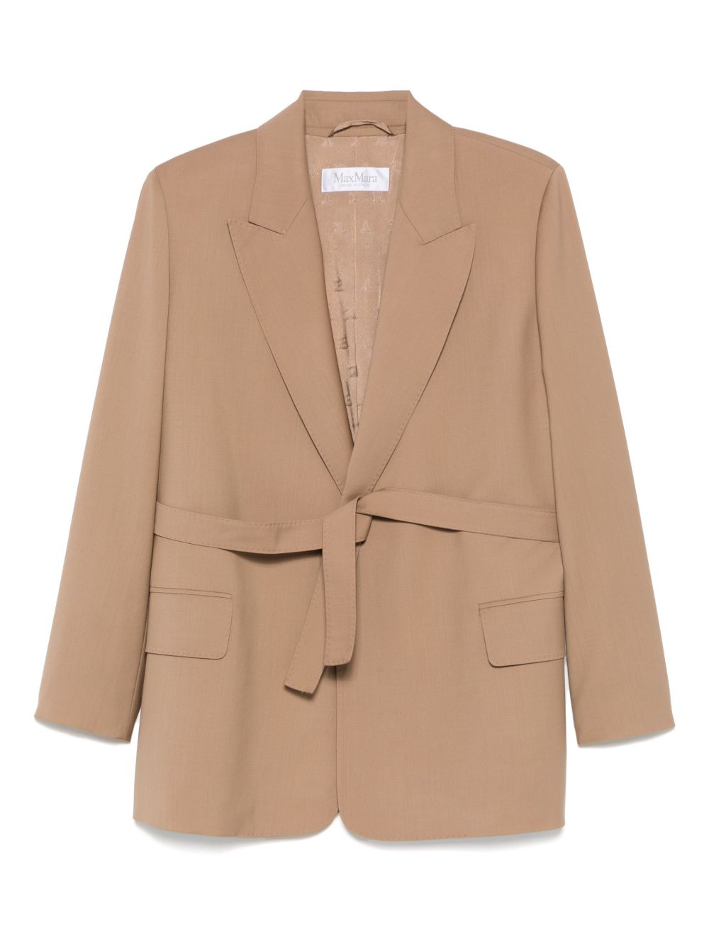 Belted Woollen Cloth Blazer