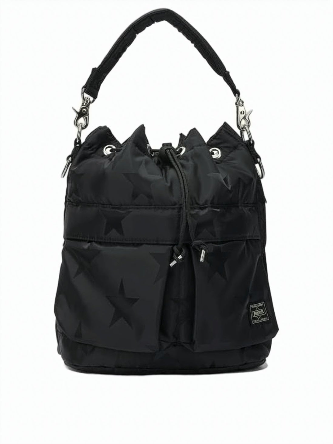 Two-Way Nylon Tote Bag With Drawstring Closure And Padded Handle