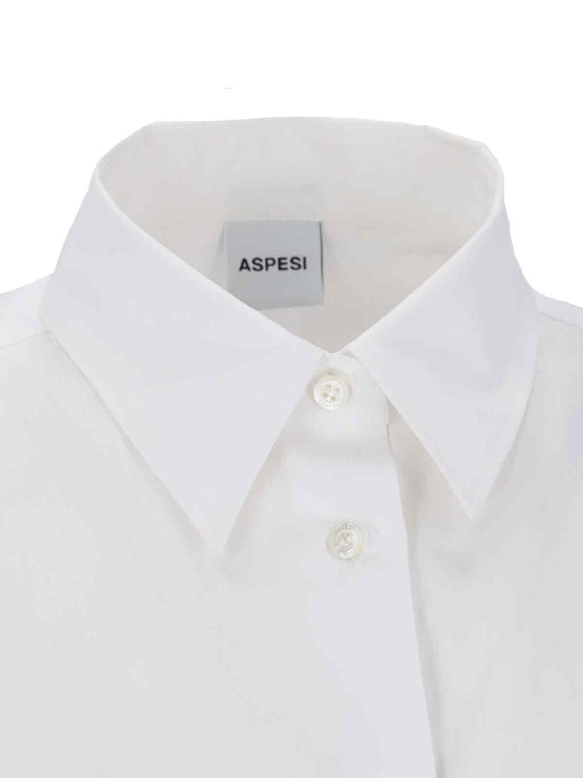 Structured White Shirt With Button-Down Front