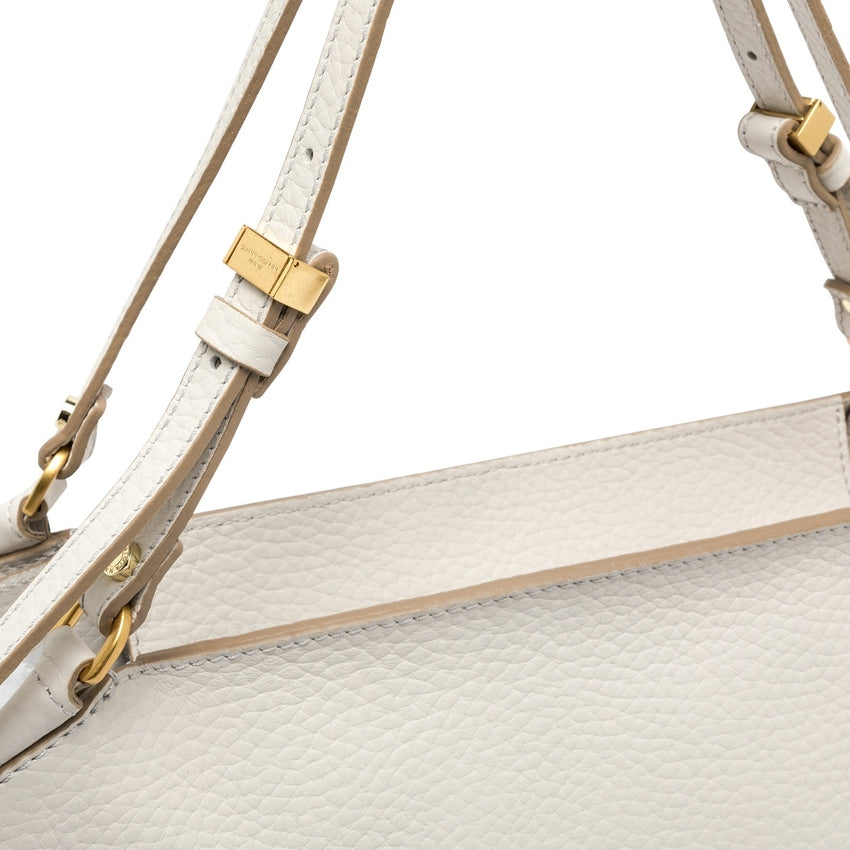 Tulip-Shape Handbag in Double Leather
