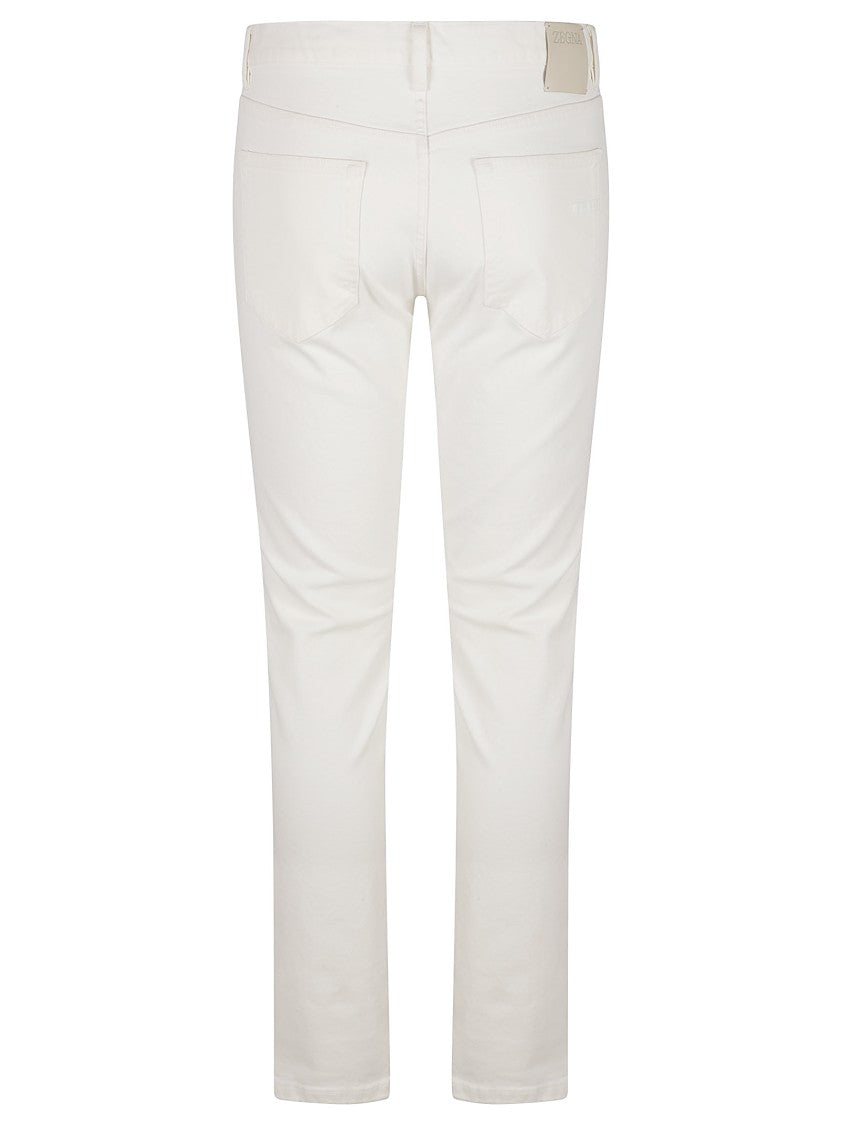 Classic Five-Pocket Straight Leg Trousers