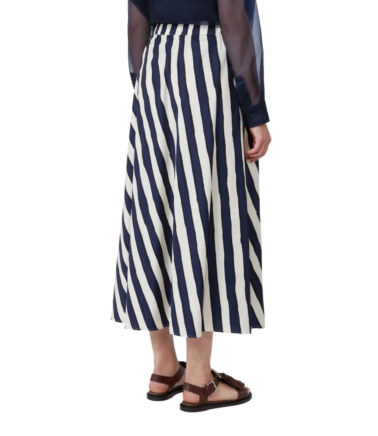 Blue Striped Wkduomo Cotton Skirt