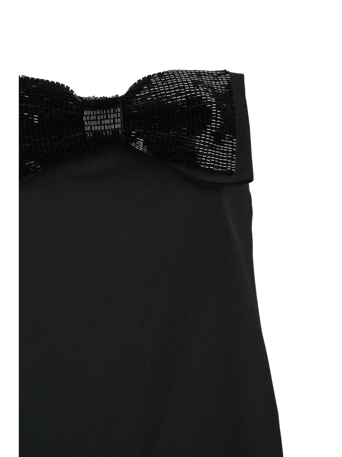 Black Polyester Mini Dress