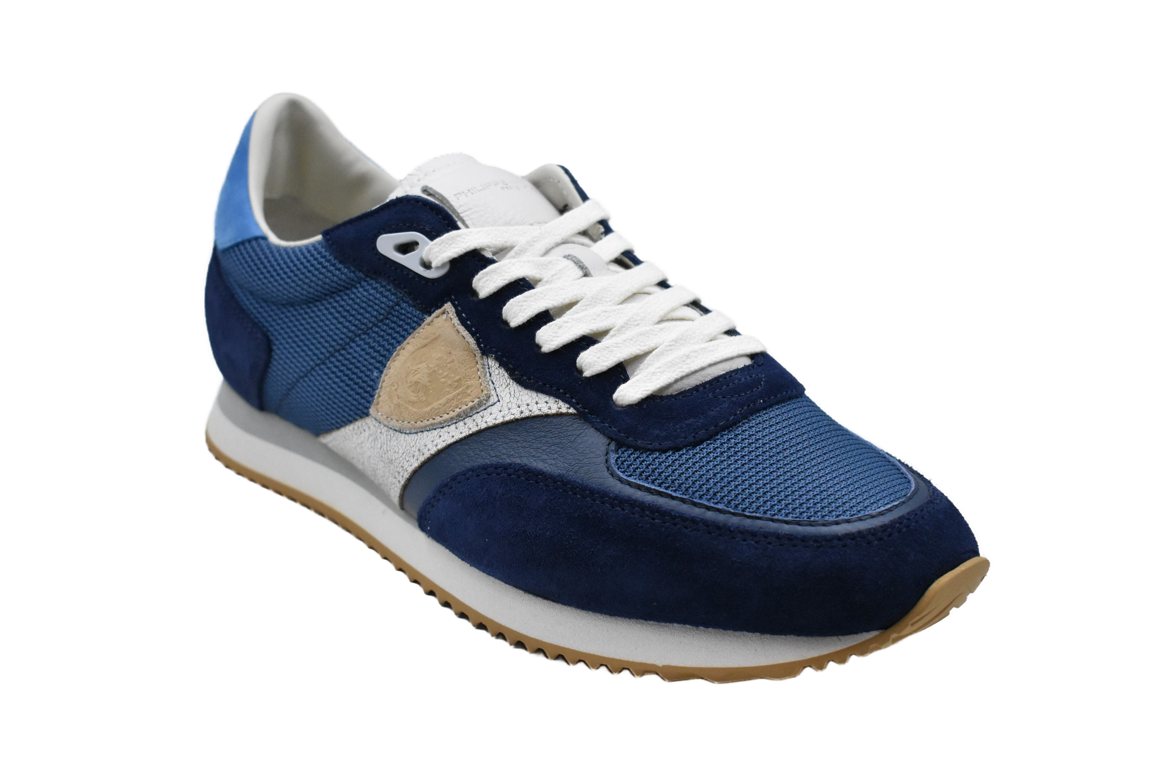 Low-Top Blue Sneakers With Suede