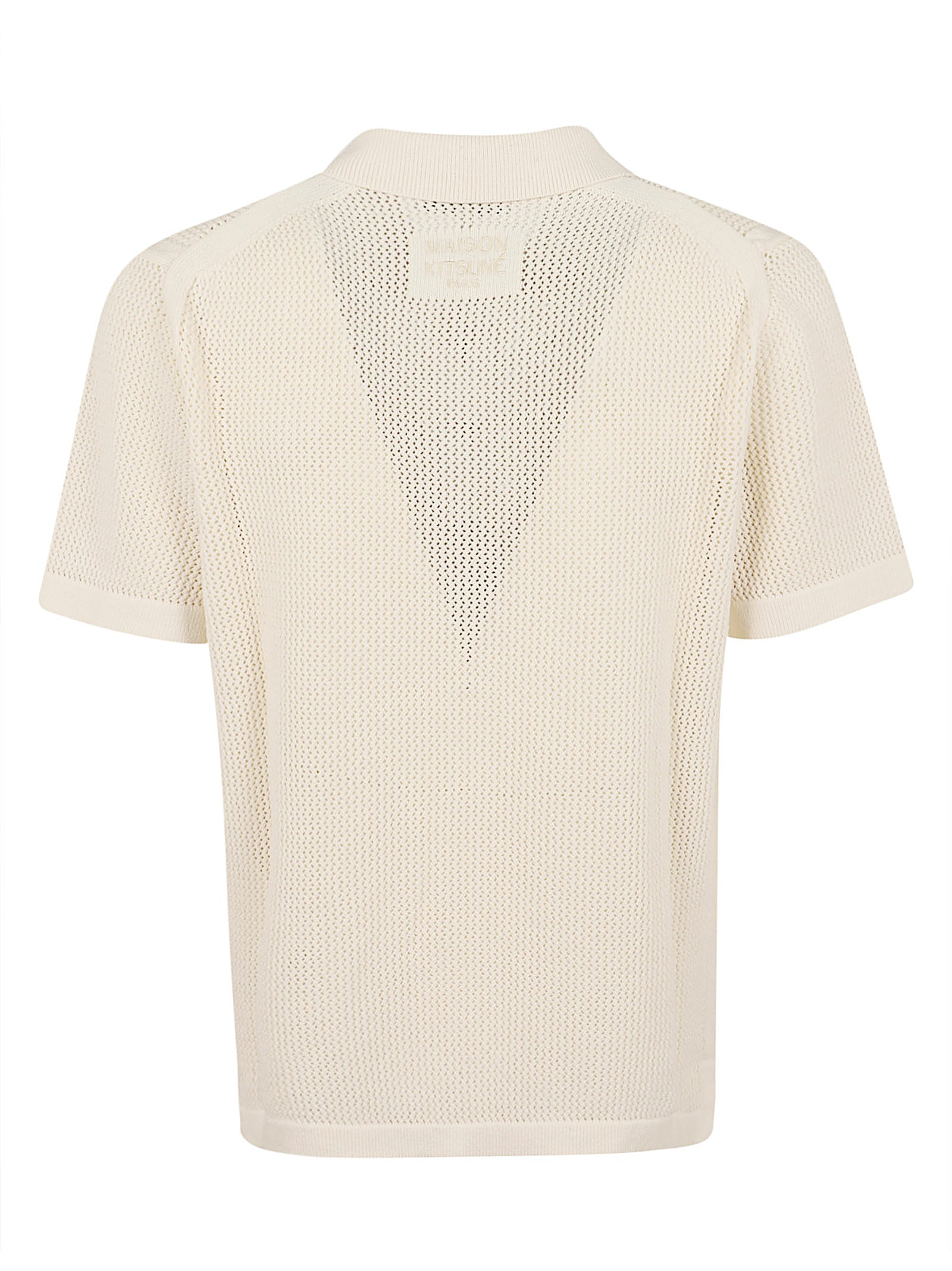 Short-Sleeved Knit Top with Classic Collar