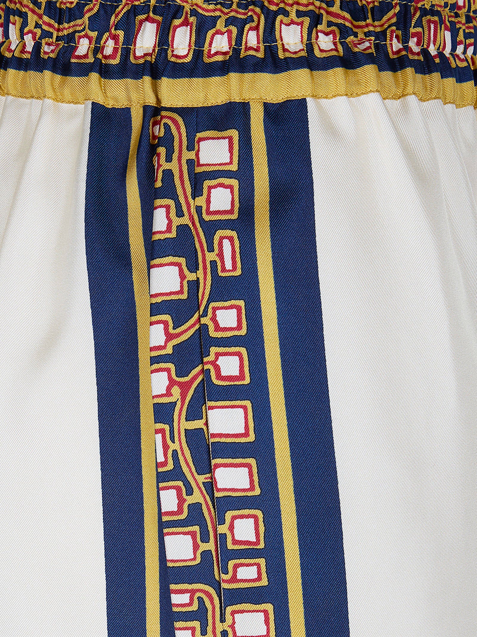 Wide-Leg Silk Trousers With Ornamental Detailing