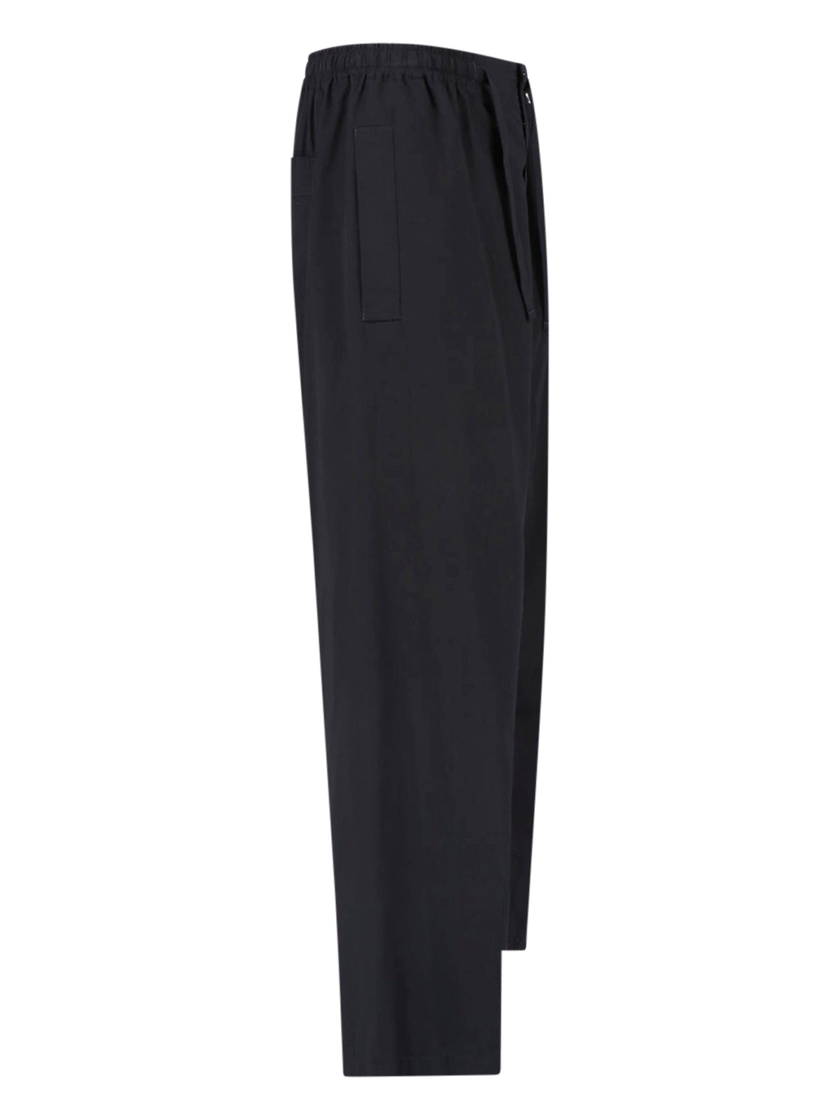 Black Pyjama Drawstring Elastic Cotton Pants