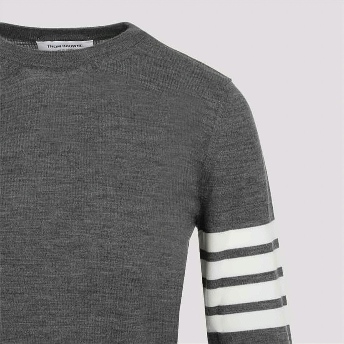 Relaxed-Fit Merino Wool Sweater with Signature Four Stripes
