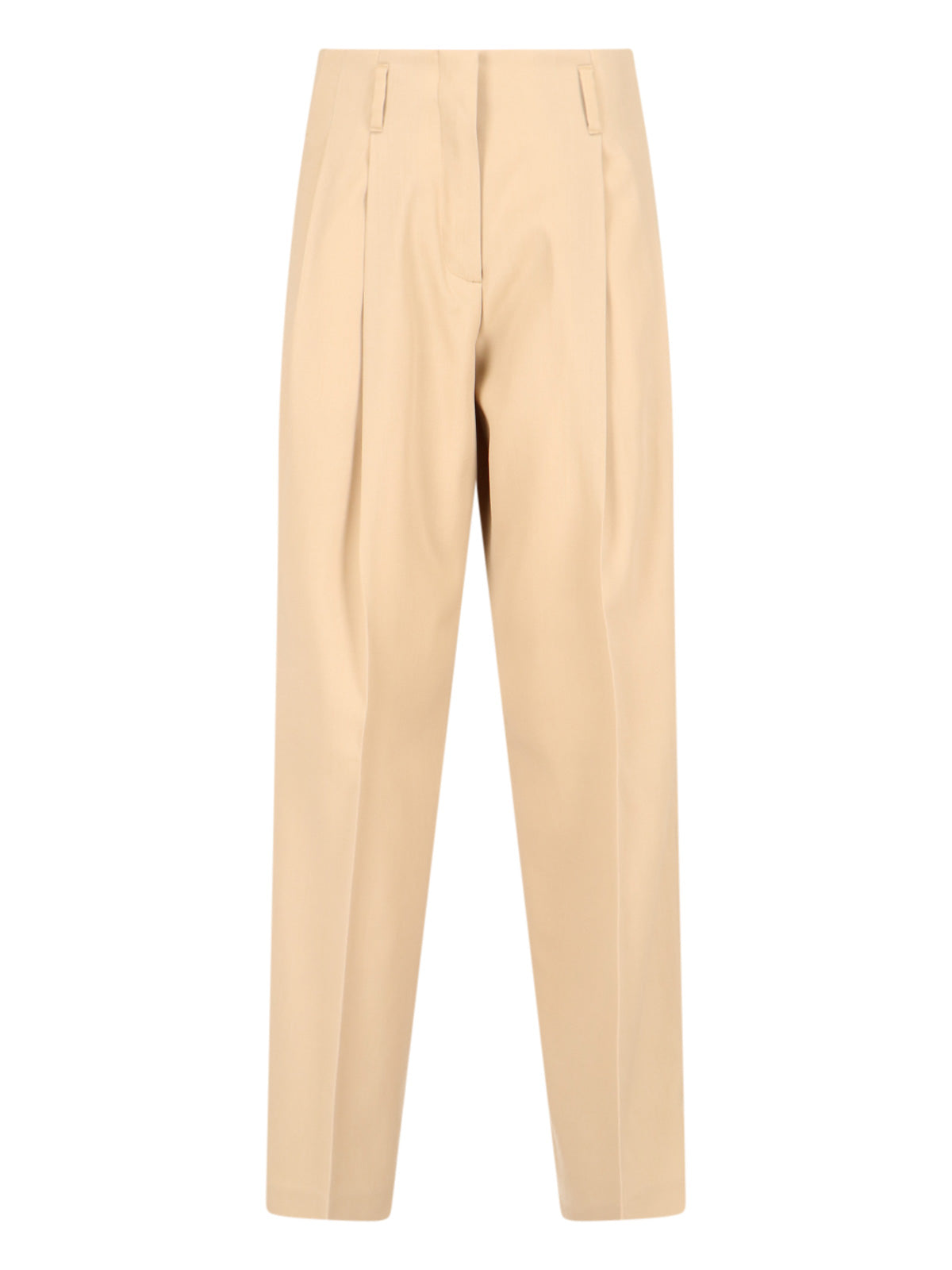 Tailored Trousers, In Beige Virgin Wool