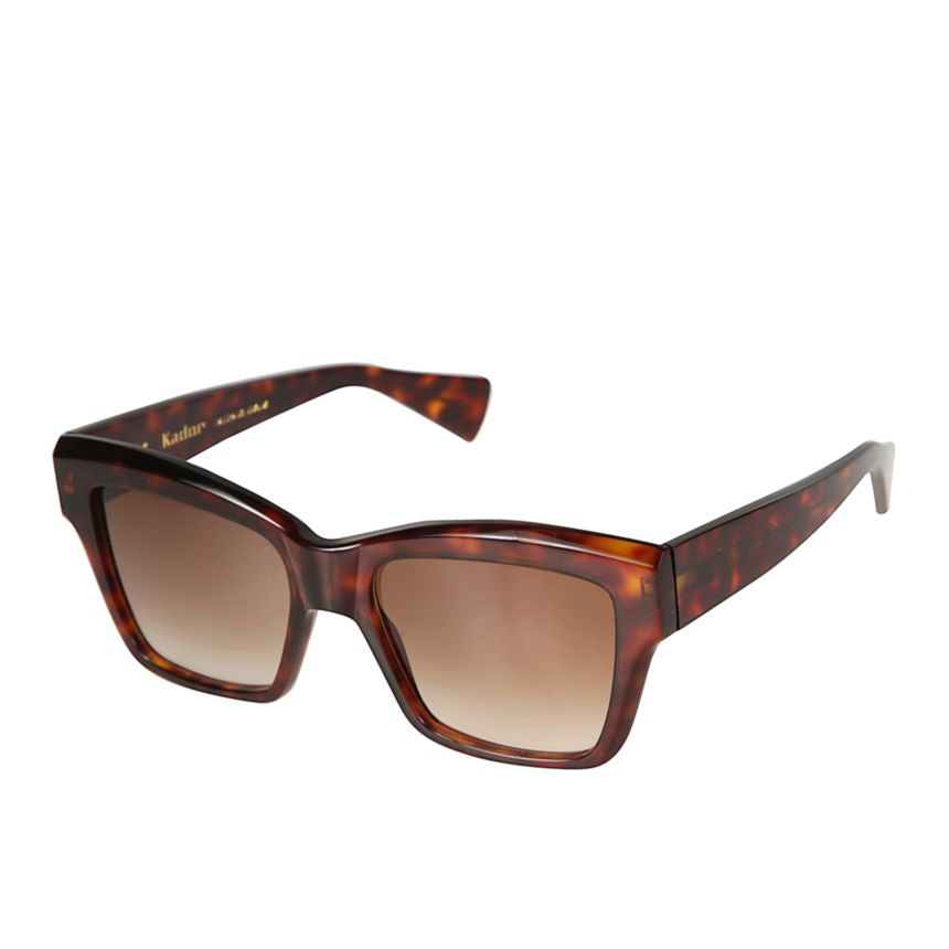 Charm Oversized Tortoiseshell Sunglasses with Gradient Lenses