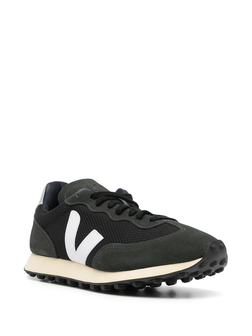 Black Mesh and Suede Sneakers