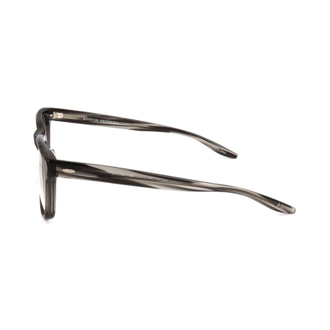 Bp5094-F 540qh Translucent Grey Rectangular Eyeglasses with Wave-Pattern Temples