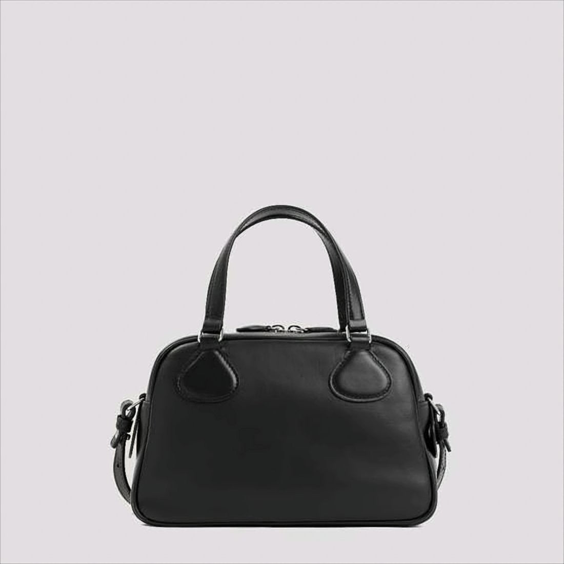 Structured Calf Leather Shoulder Bag With Logo Detail