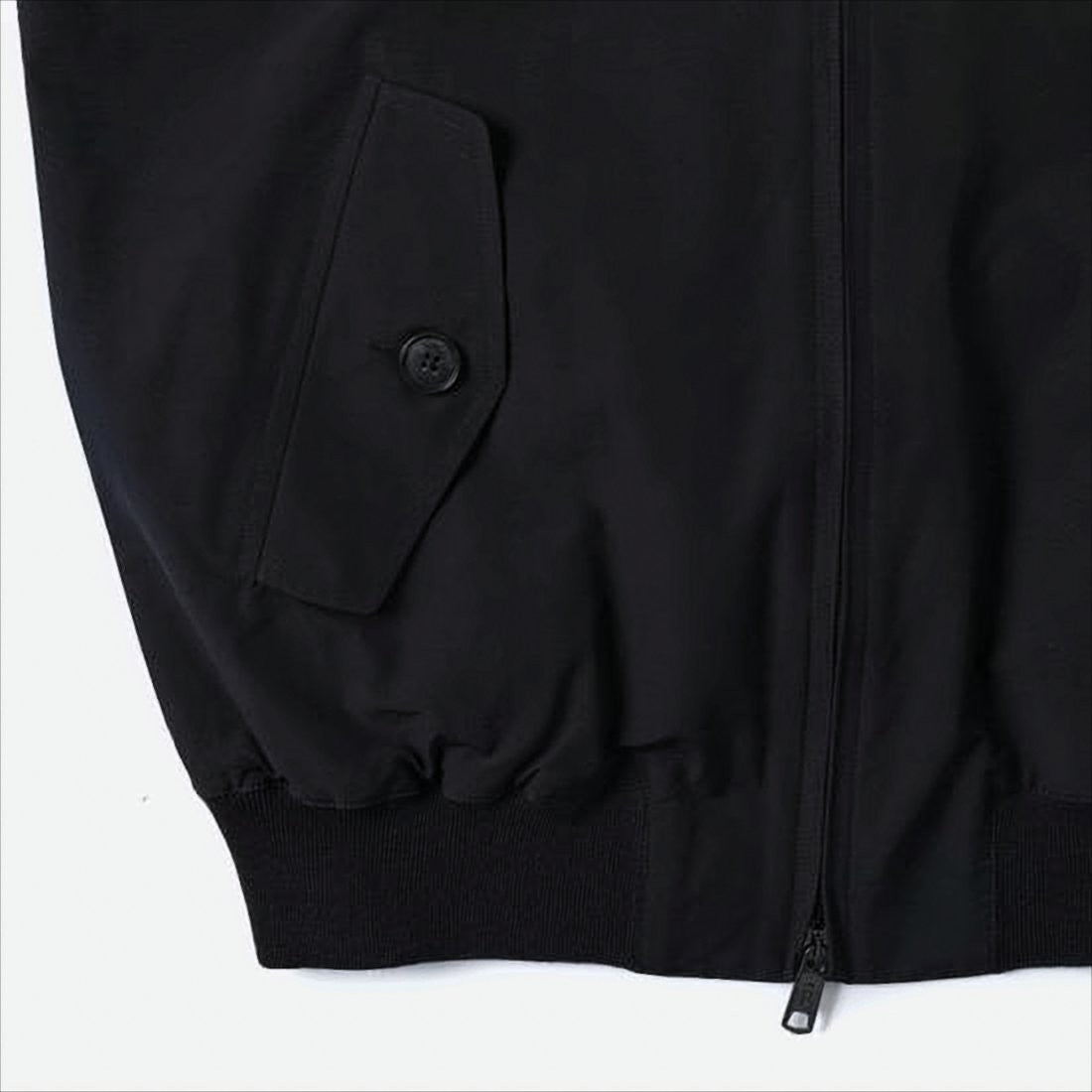 Classic Black Bomber Jacket with Tartan Lining