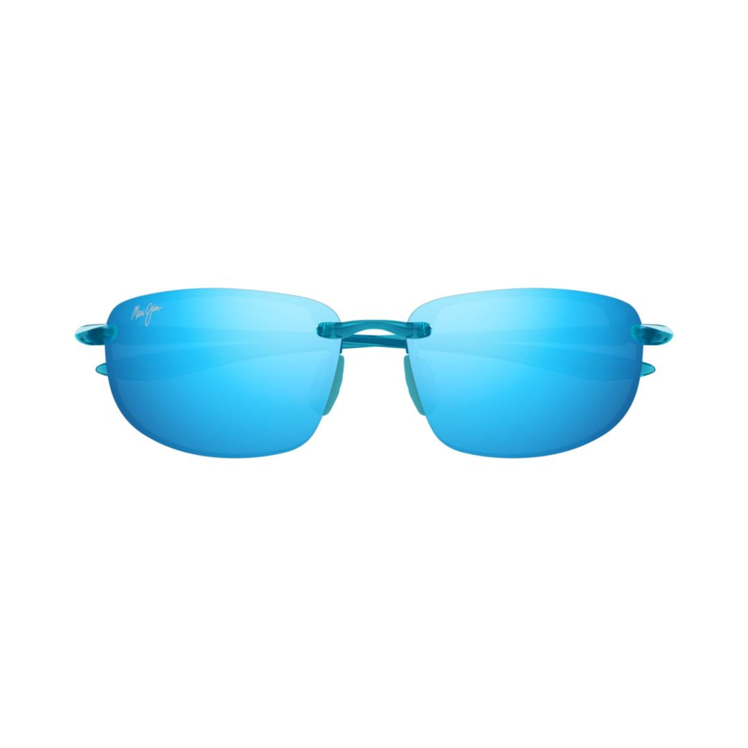 Hookipa Rimless Sunglasses with Vibrant Blue Mirrored Lenses