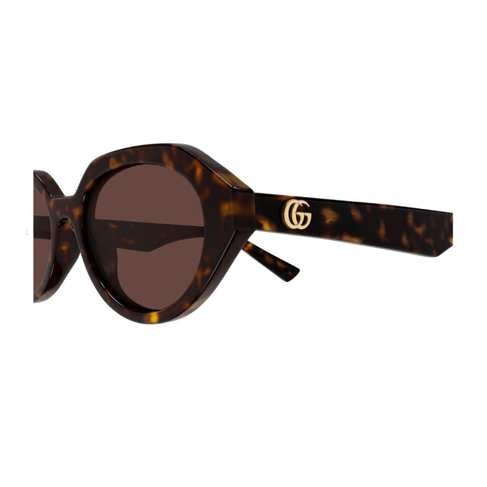 Geometric Tortoiseshell Sunglasses with Gold Emblem GG2178S Linea Emblem