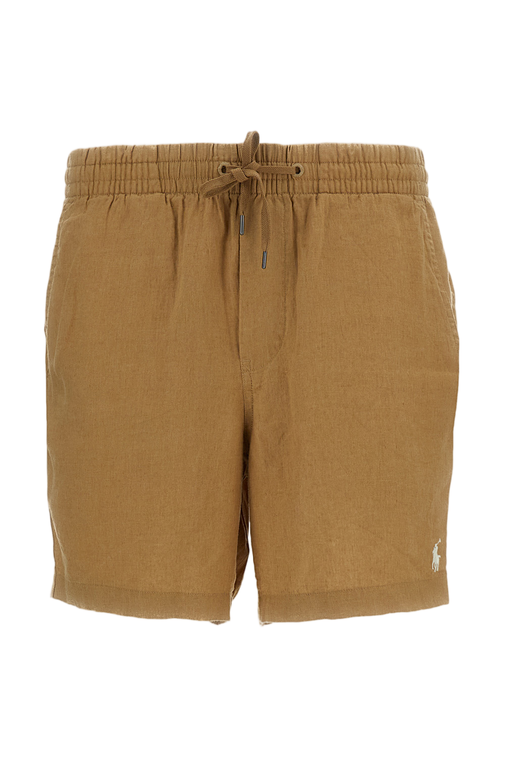 Brown Drawstring Waist Shorts