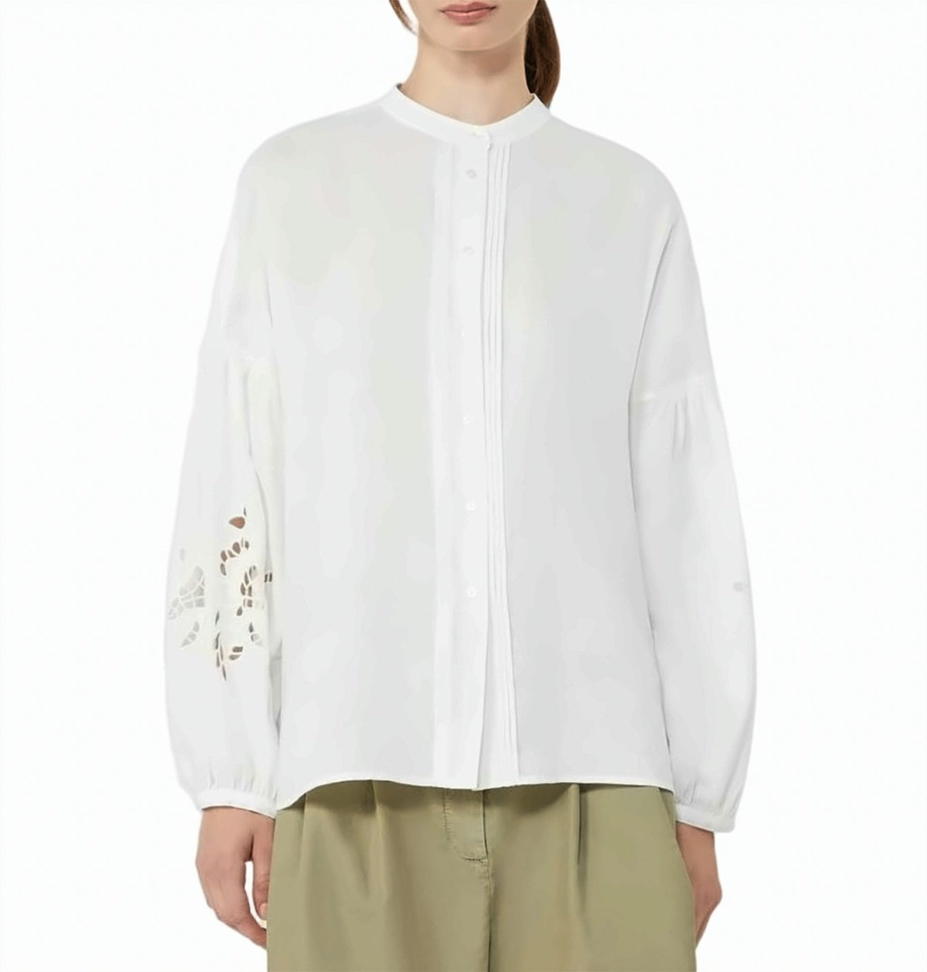 Pure Linen Long Low Cut Shirt