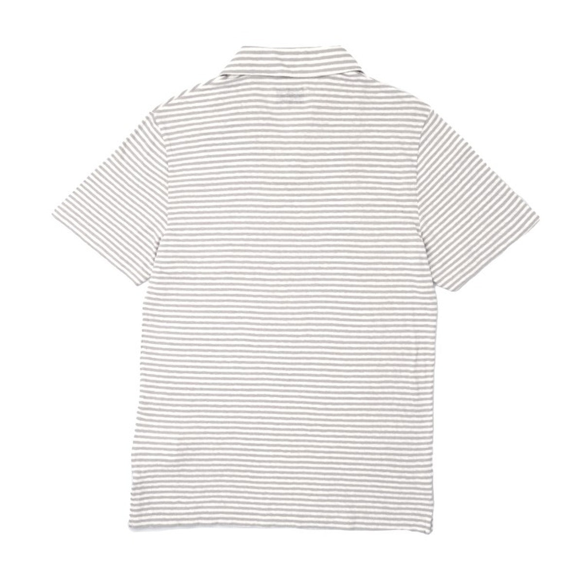 Yarn-Dyed Short-Sleeve Polo With Johnny Collar
