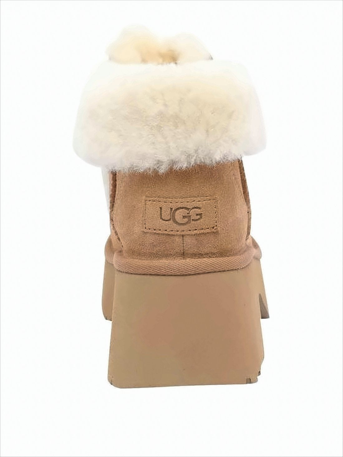 Chunky Platform Boots with Plush Shearling Collar