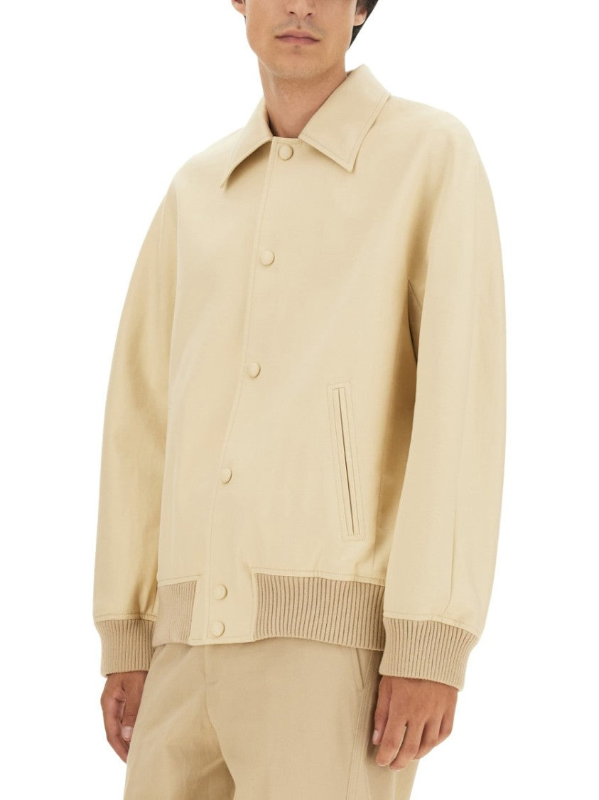Button-Up Oversized Jacket With Design