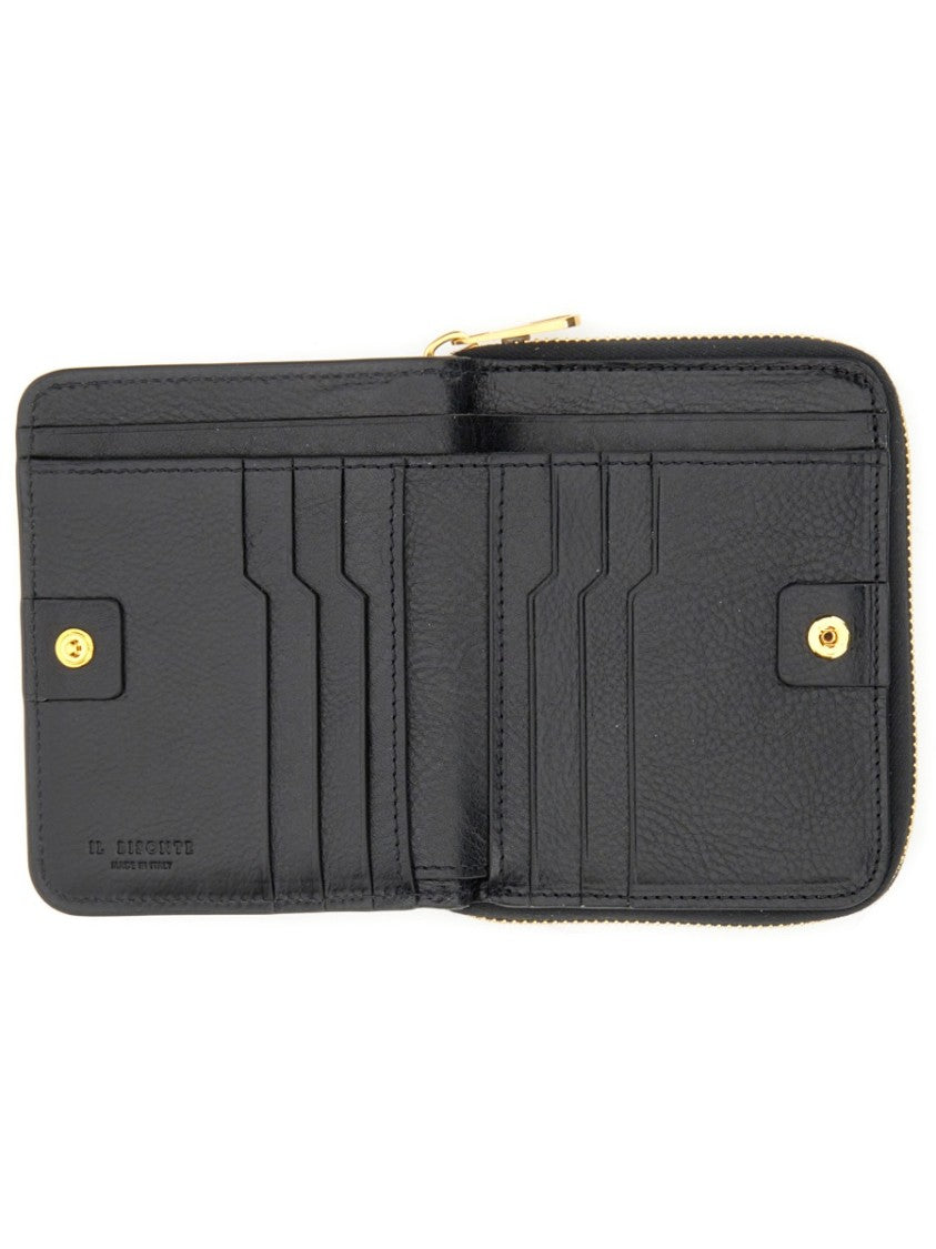 Compact Textured Leather Wallet