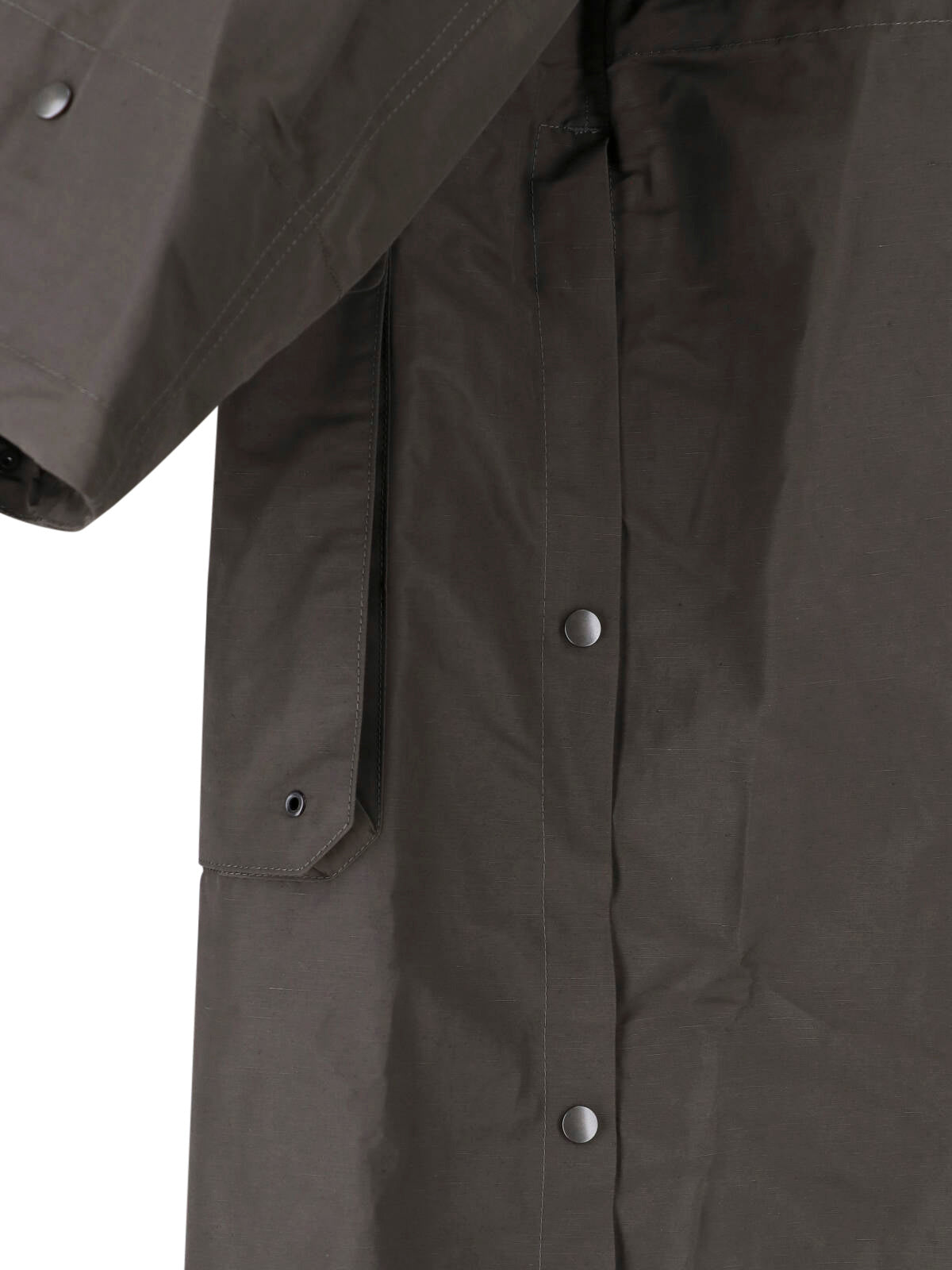 Brown Long Straight Utilitarian Hooded Jacket
