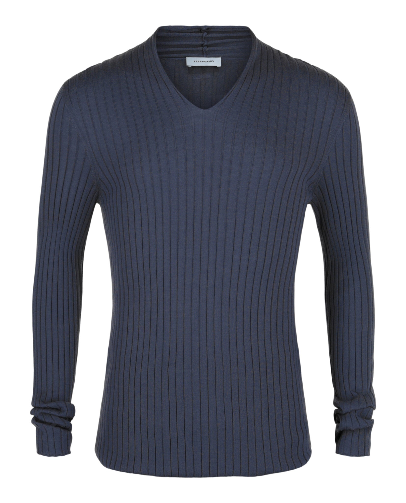 Ribbed Knit Long-Sleeve Top