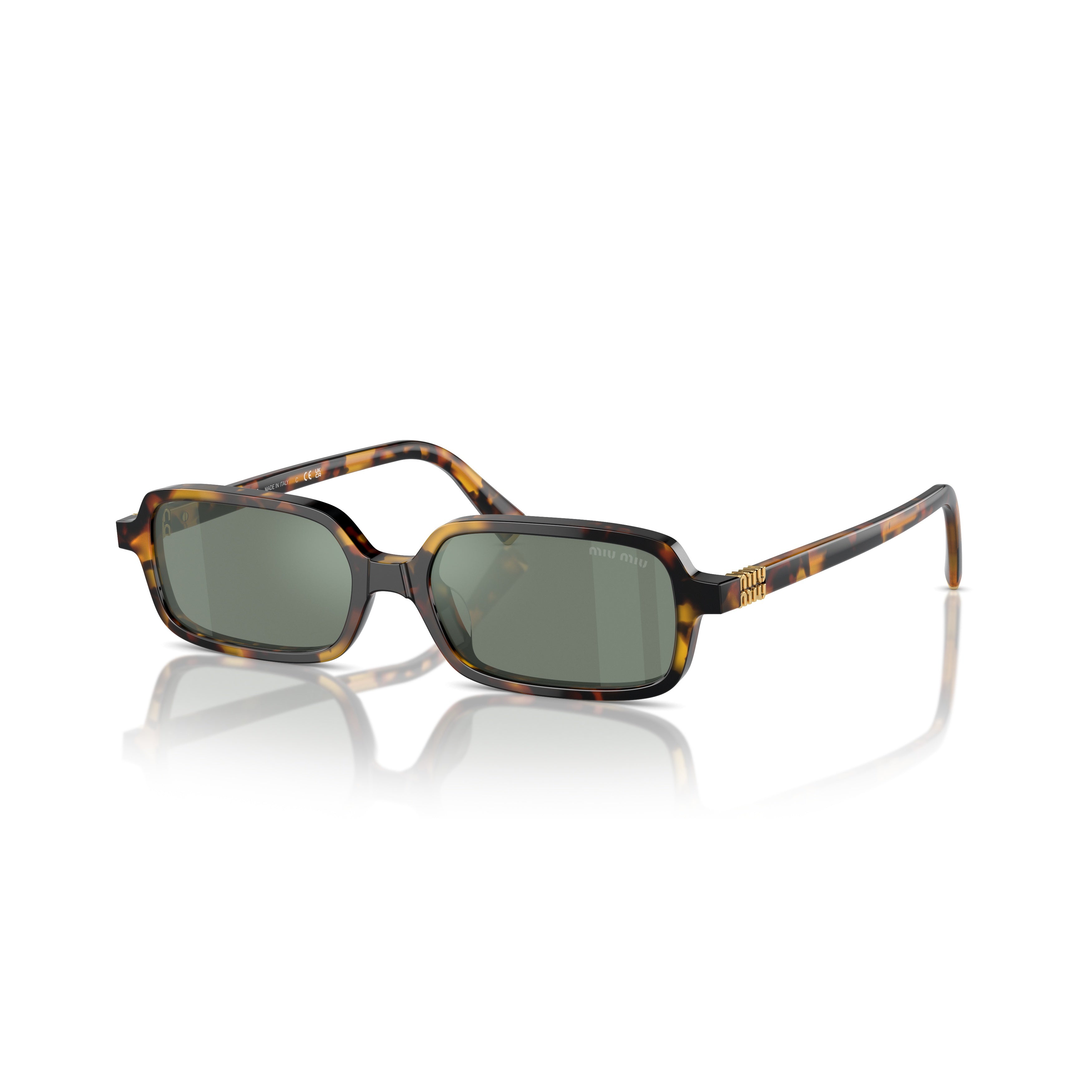 0mu 11zs Rectangular Tortoiseshell Acetate Sunglasses