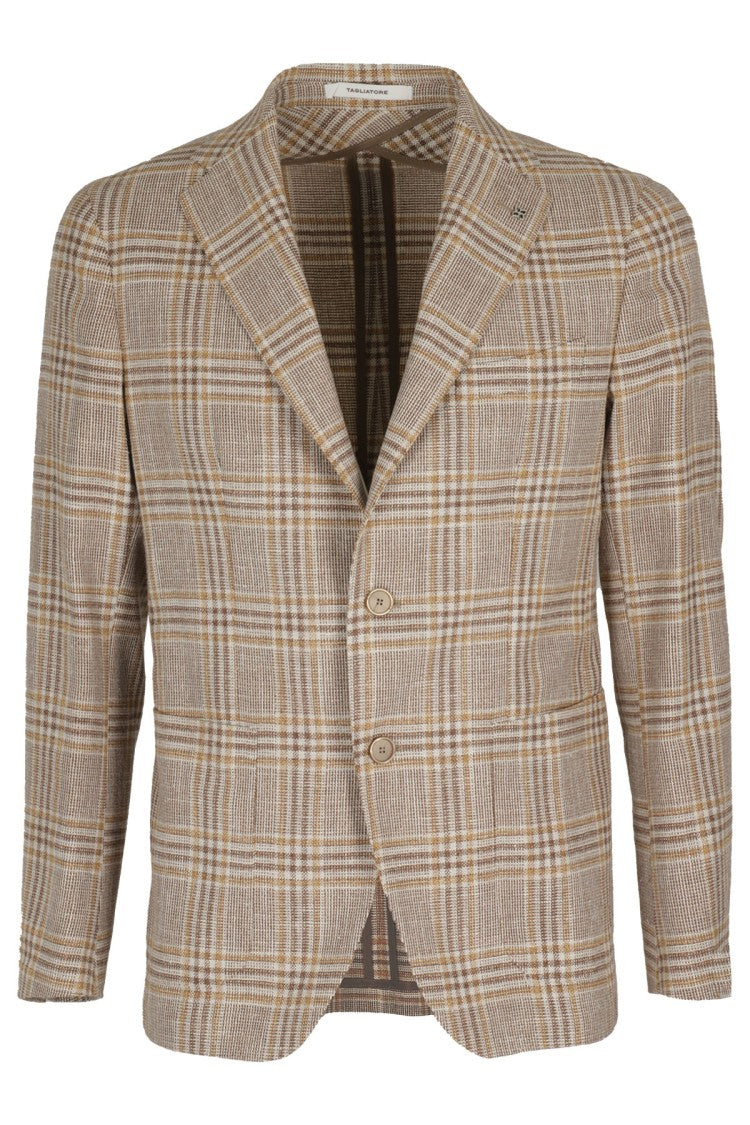 Beige Cot Galles Wool Single-Breasted Jacket