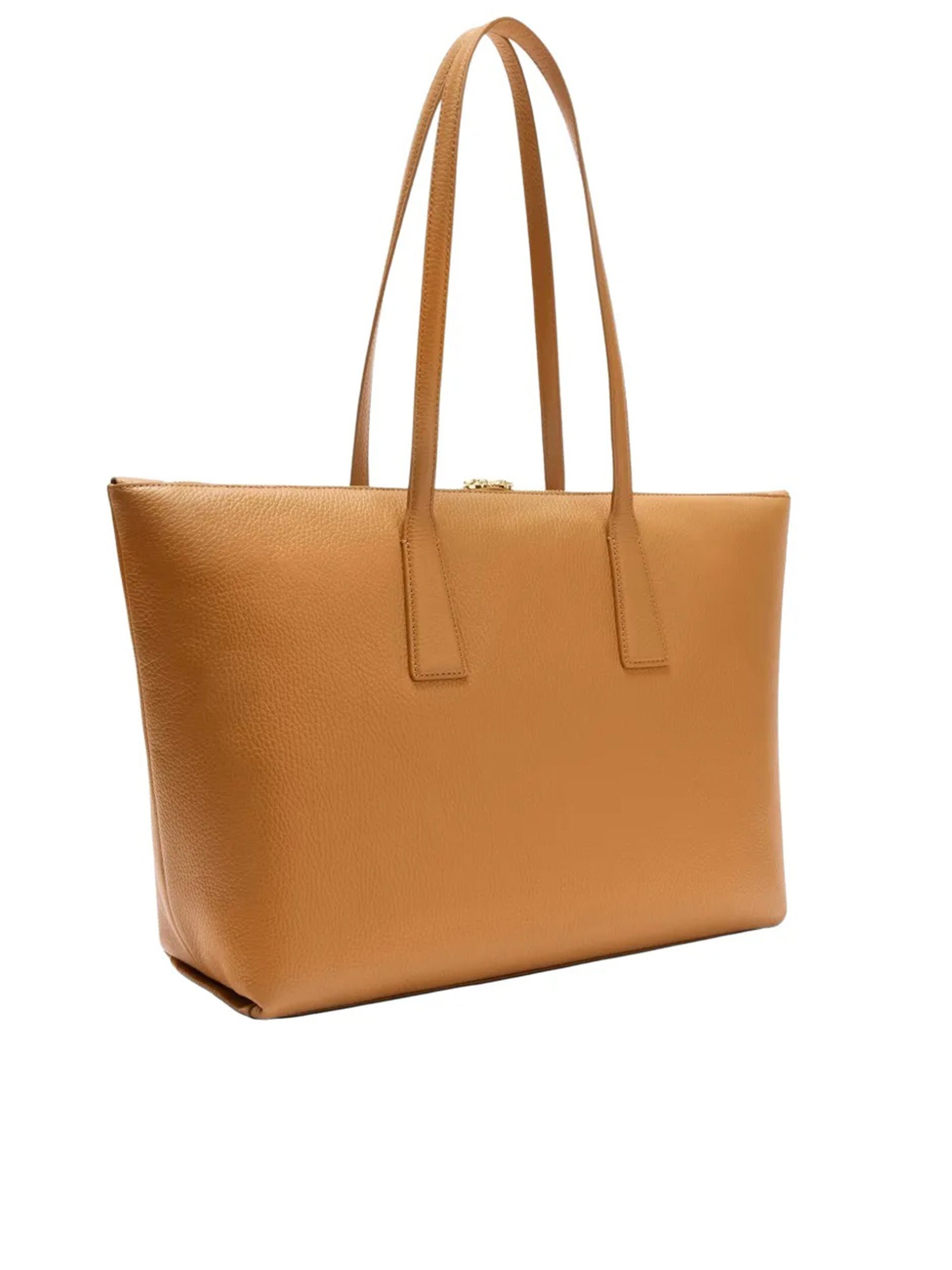 Olivia L Tote Structured Brown Leather Tote