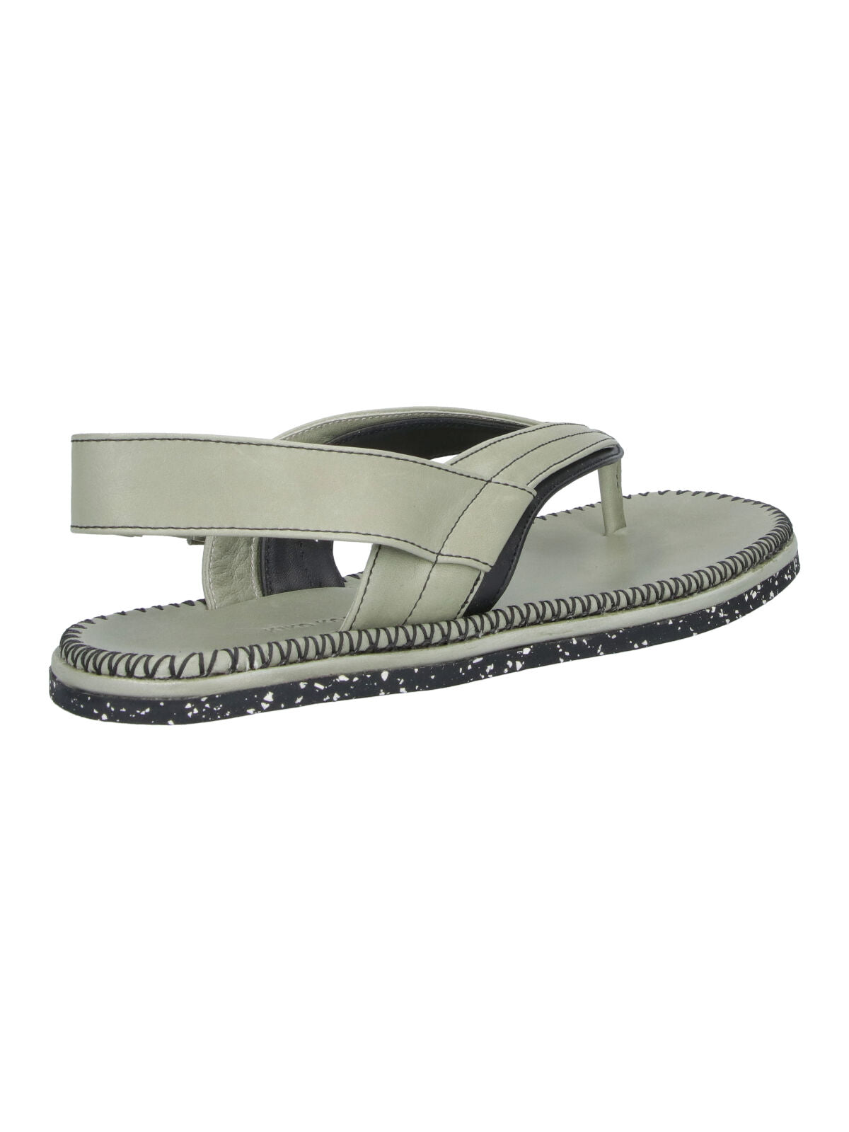 Grey Andras Thong Style Leather Sandals
