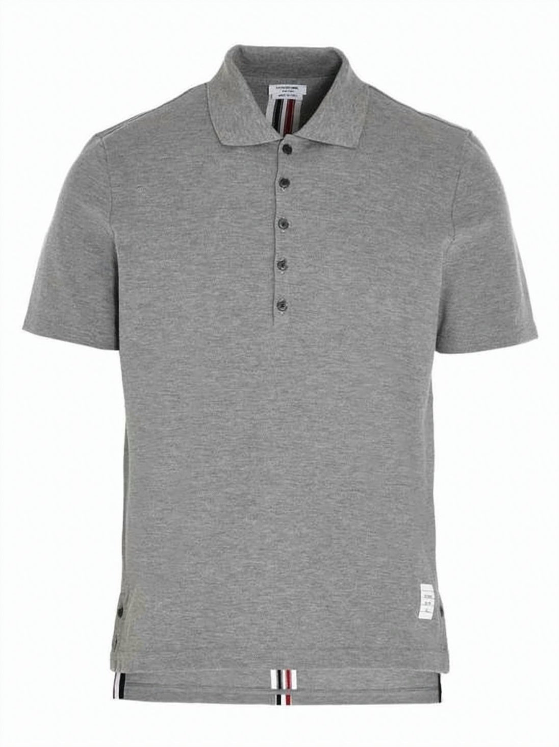 Short-Sleeve Polo Shirt with Striped Detailing