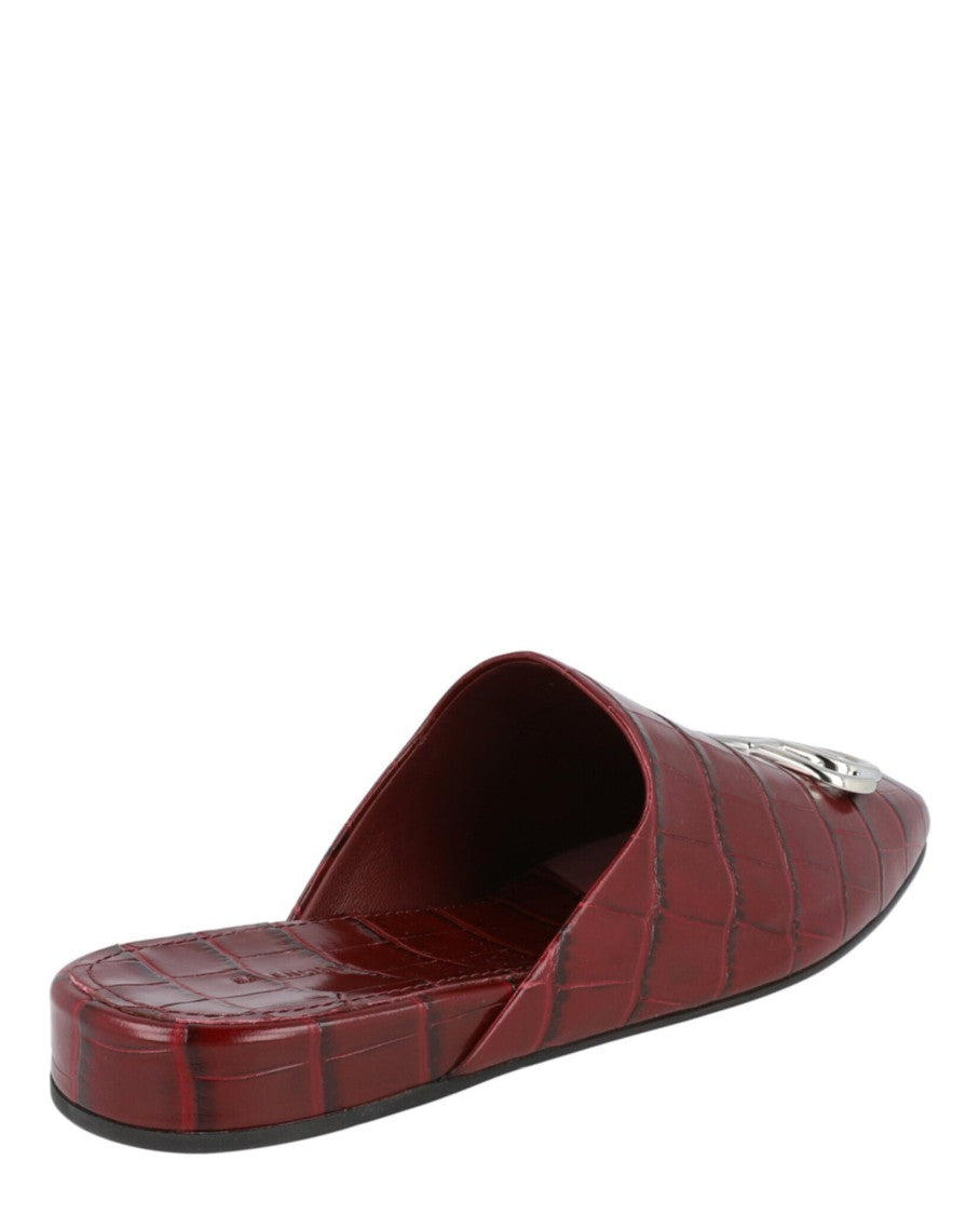 Croc Embossed Leather Cosy Bb Mule