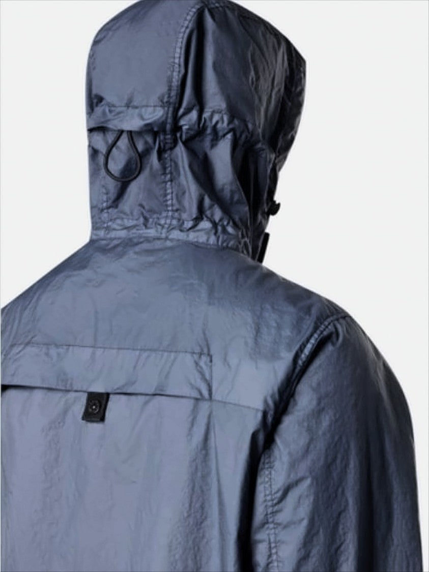 Lightweight Hooded Jacket with Distinctive Patch