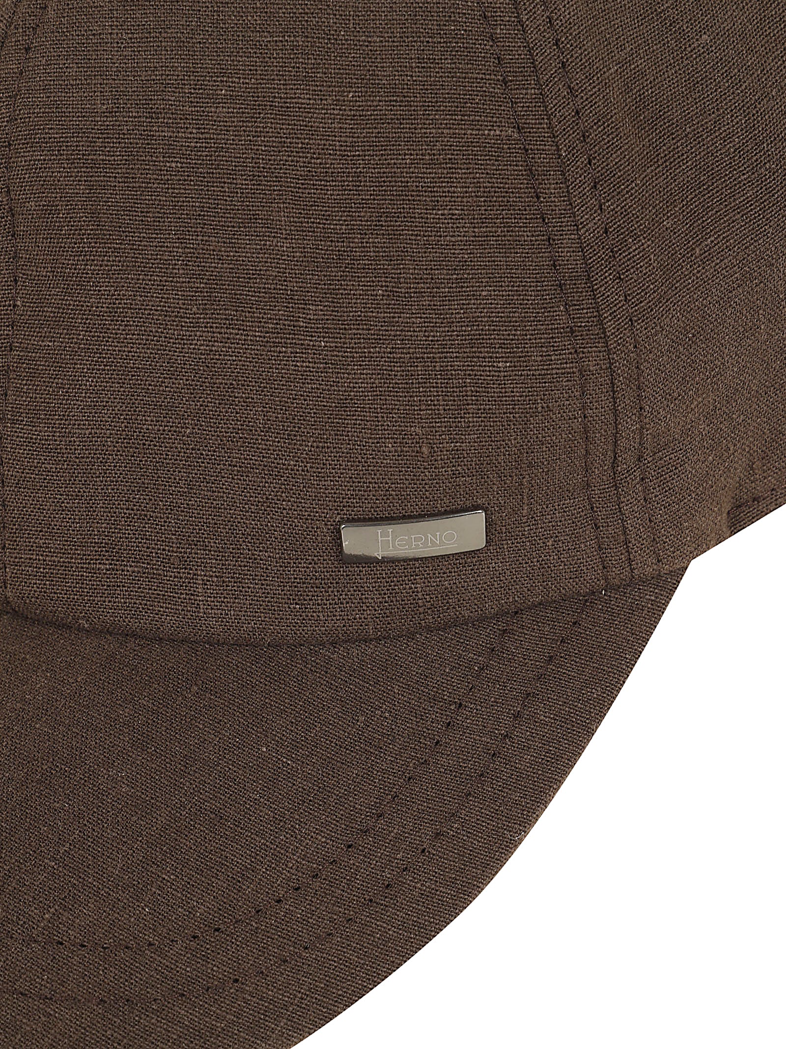 Brown Six-Panel Cap with Adjustable Strap