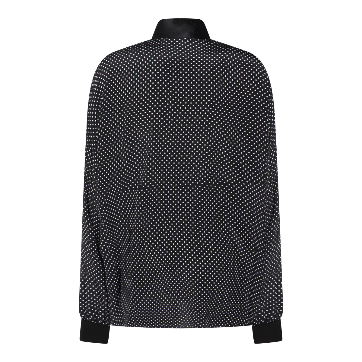 Polka Dot Blouse with Satin Bow Detail