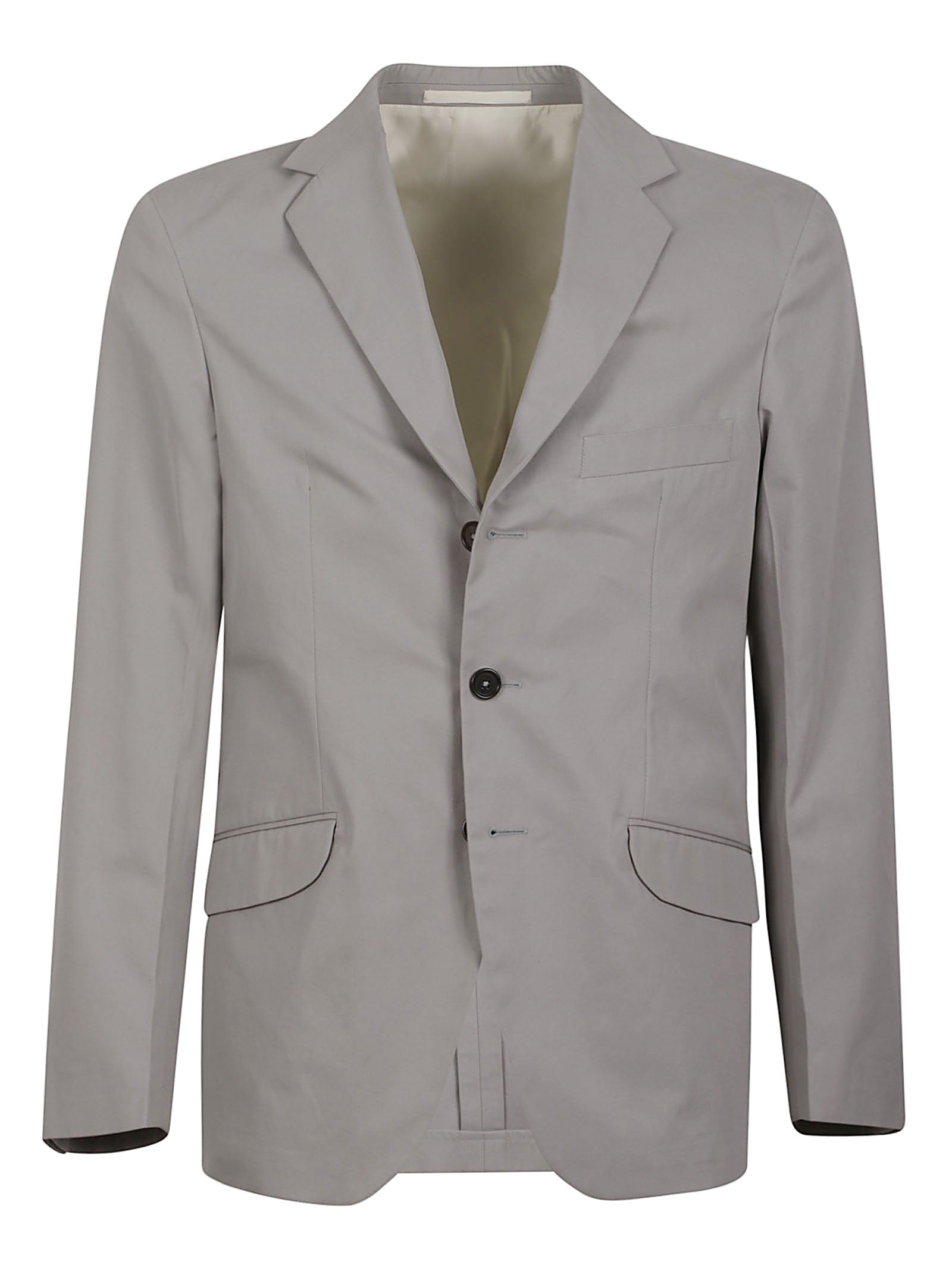 Minimalist Matte-Finish Jacket with Classic Notch Lapel