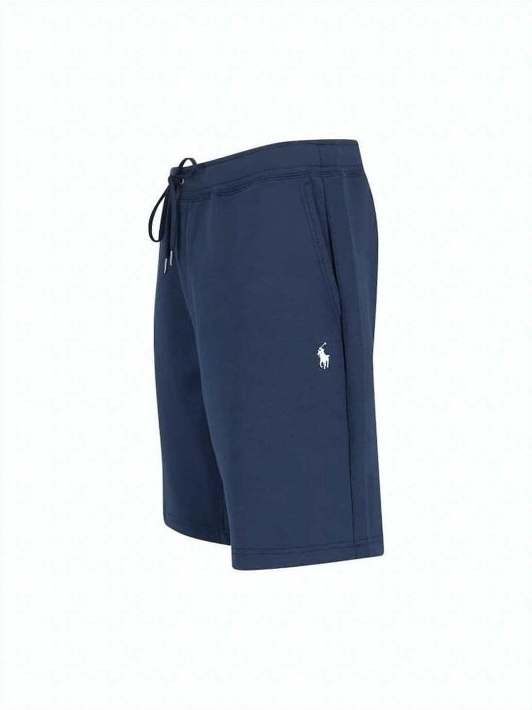 Blue Drawstring Shorts with Embroidered Logo