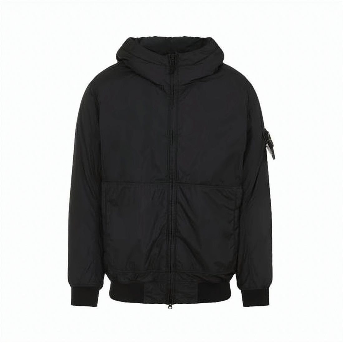 Minimalist Black Jacket with Technical Fabric