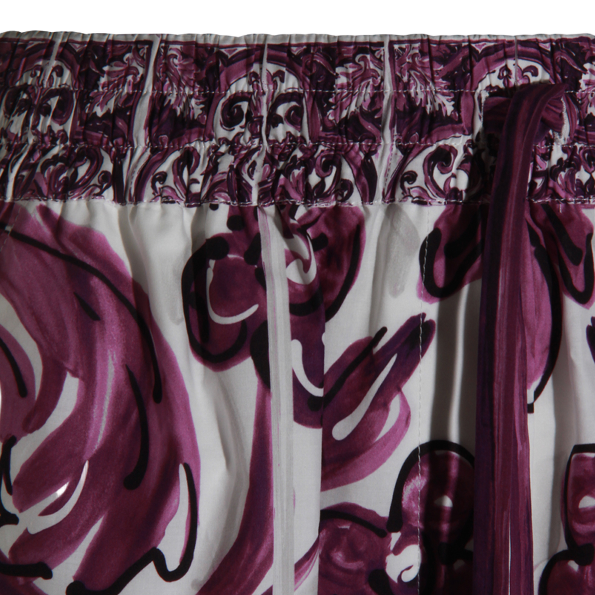 Baroque-Inspired Artistic Shorts with Adjustable Waistband