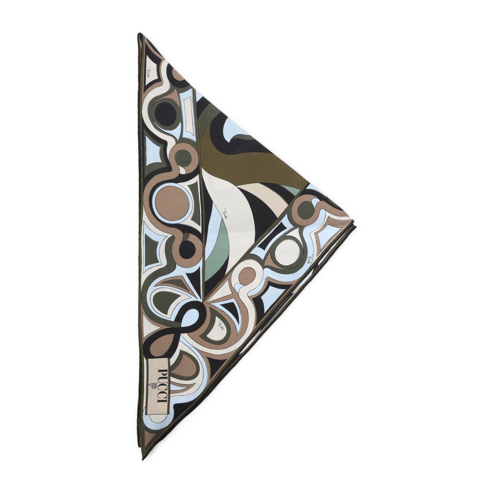 Multicolour Abstract Silk Scarf