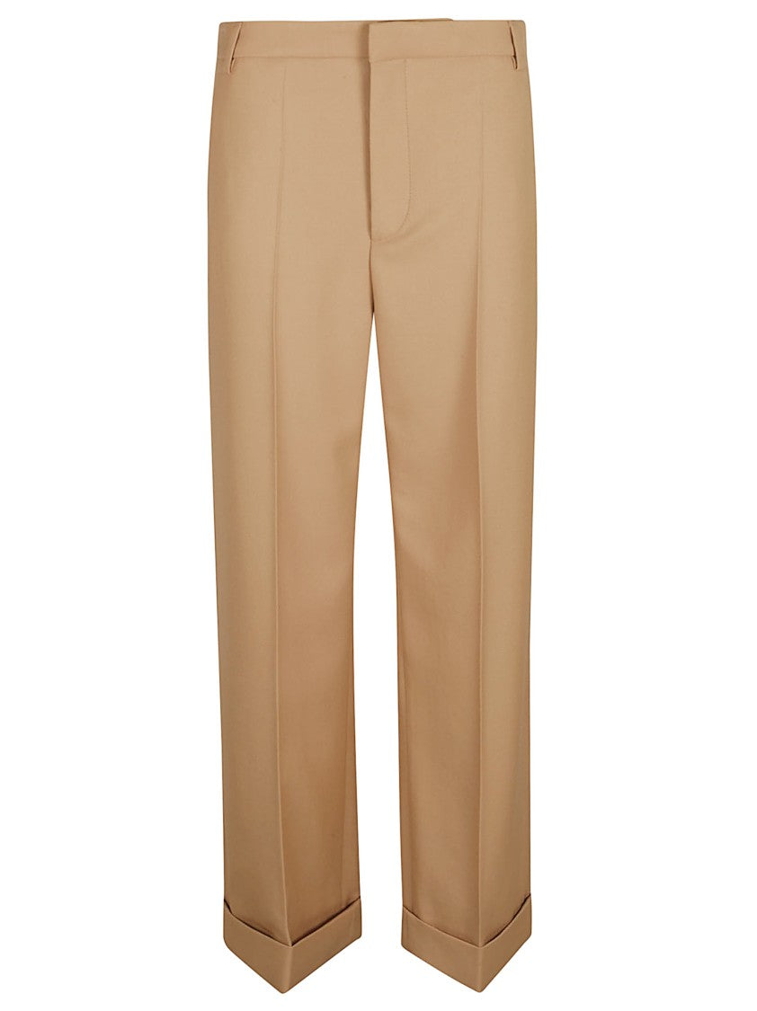 Tailored Trousers With Cuffed Hem