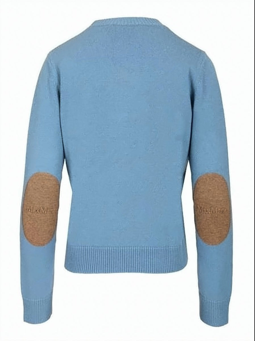 Knit Sweater With Contrasting Elbow Patches