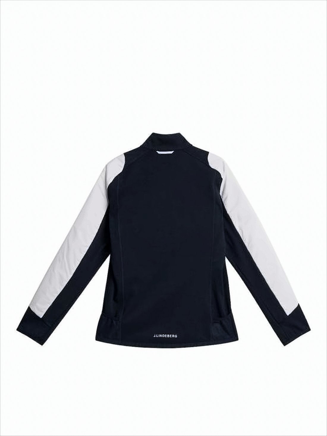Fitted Color Block Jacket with Stand Collar