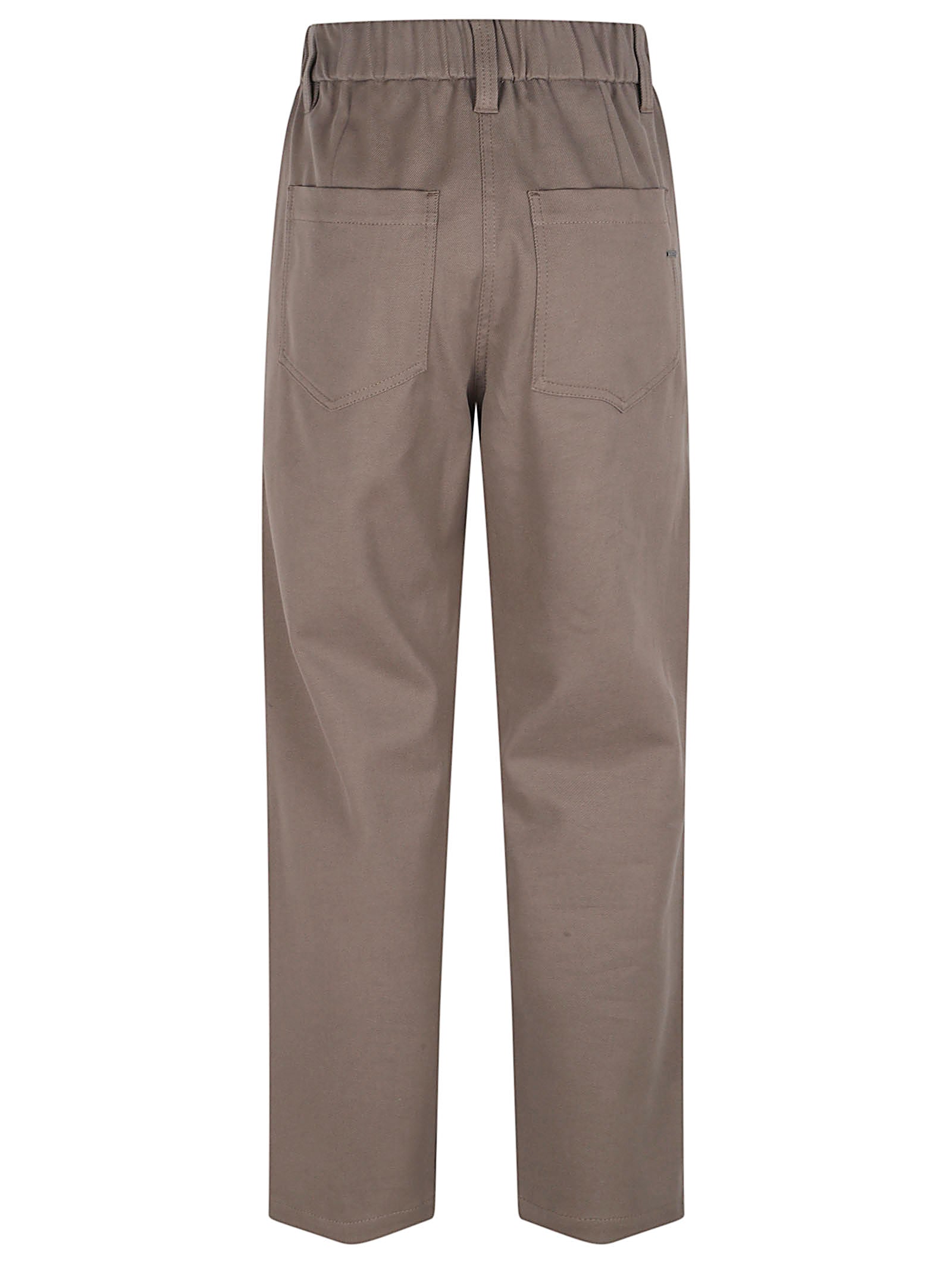 Straight-Leg Trousers with Elastic Waistband