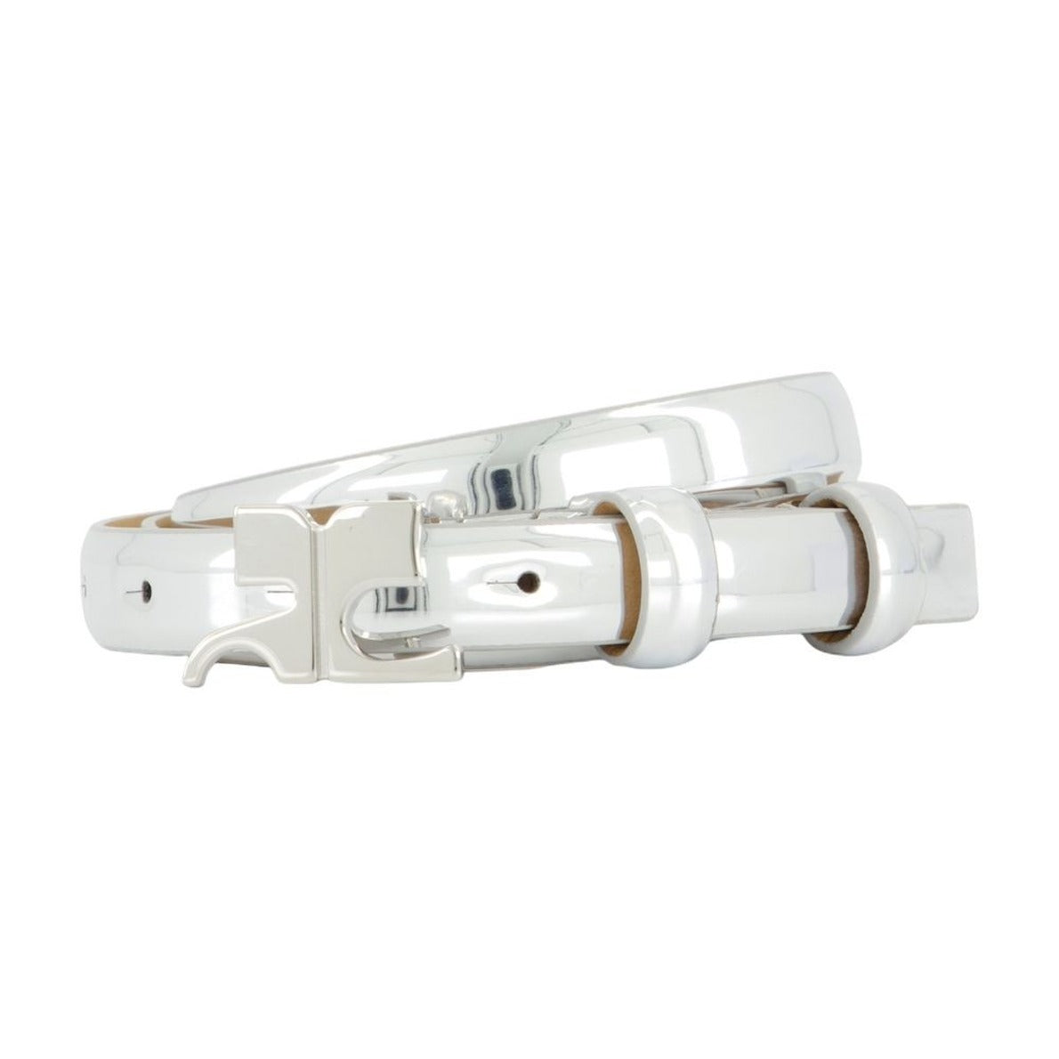 Ac Mirror Belt - Leather - Silver