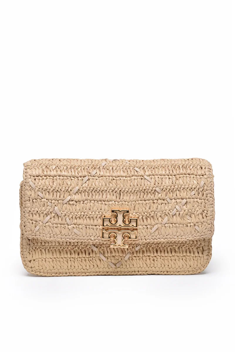Britten Rafia Crochet Shoulder Bag - Beige