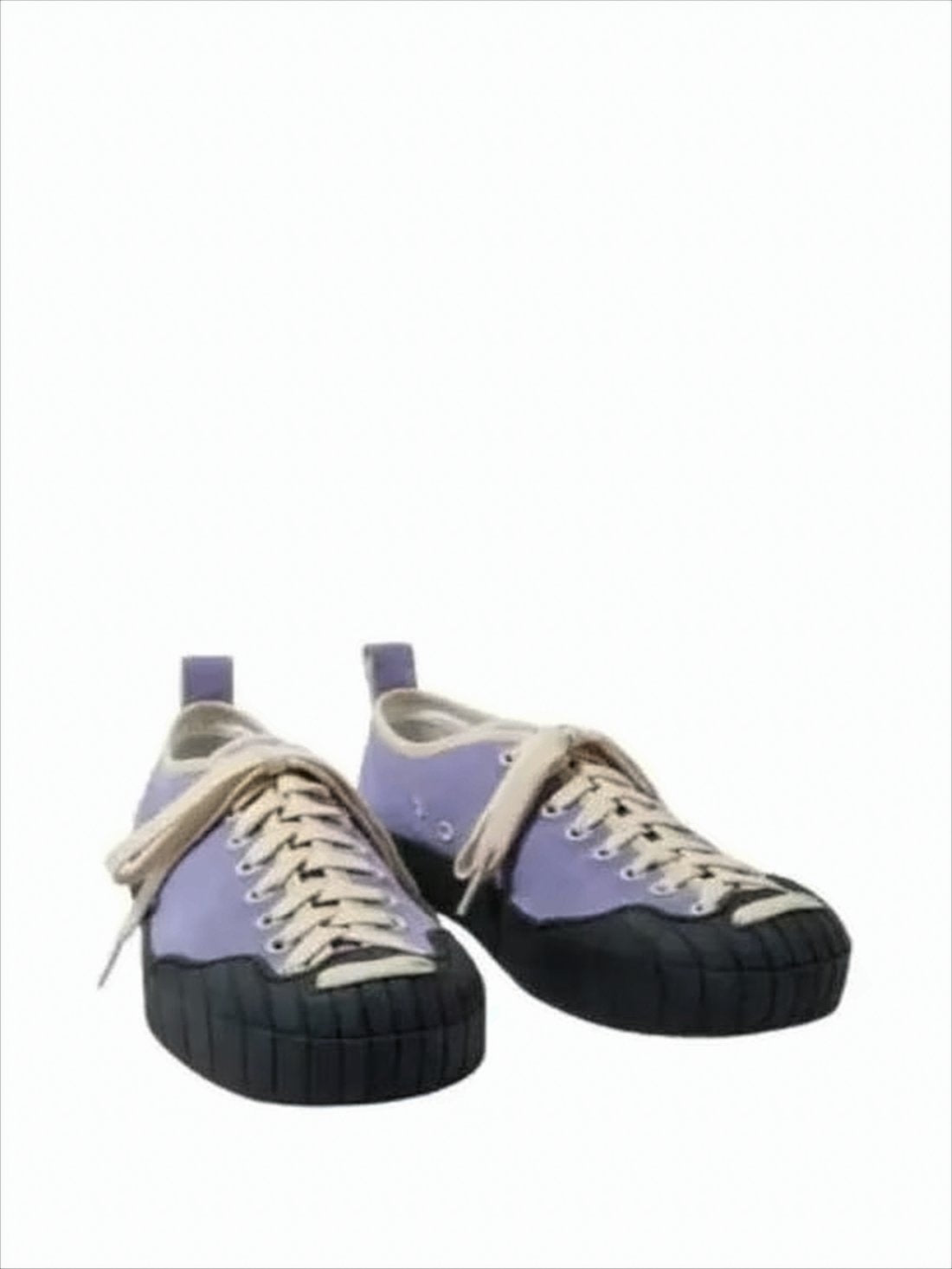 Low-Top Sneakers in Muted Purple with Cream Accents